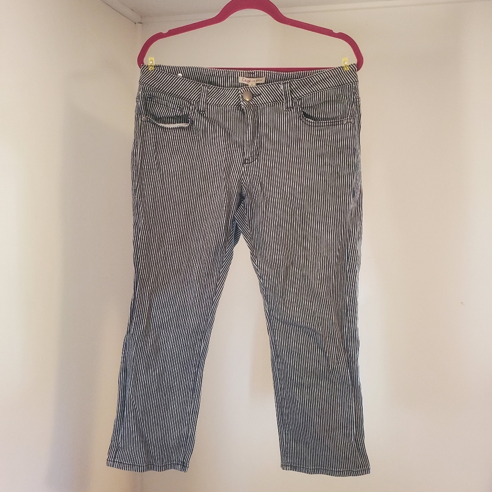 CAbi Jeans Striped Denim Pants